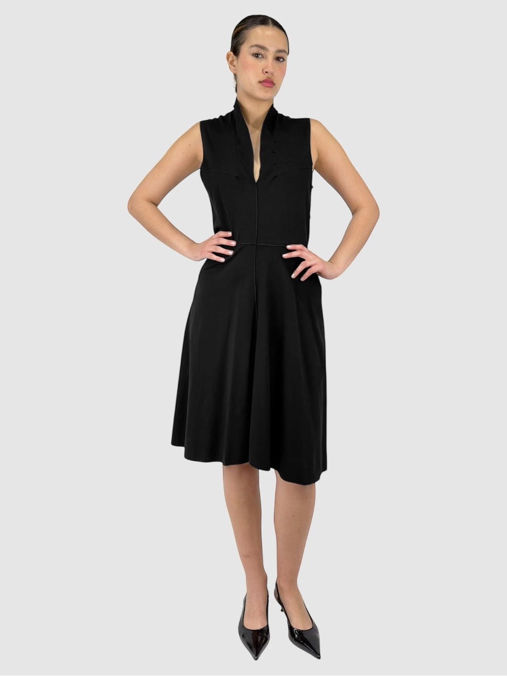 Yves Saint Laurent Black sleeveless dress, size 40 (approx US 6/8)